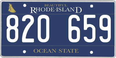 RI license plate 820659