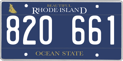 RI license plate 820661