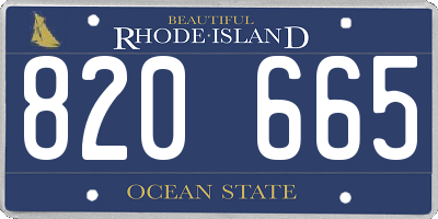 RI license plate 820665