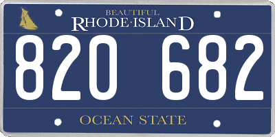RI license plate 820682