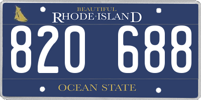 RI license plate 820688