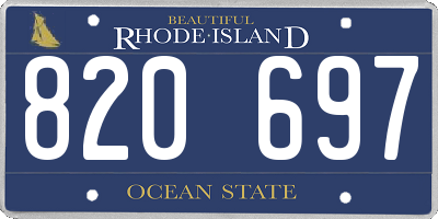RI license plate 820697