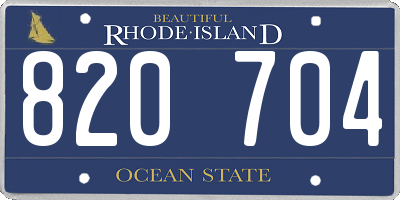 RI license plate 820704