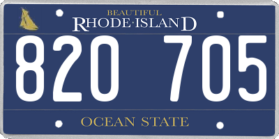 RI license plate 820705
