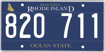 RI license plate 820711