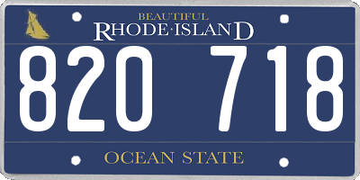 RI license plate 820718