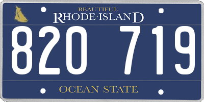 RI license plate 820719
