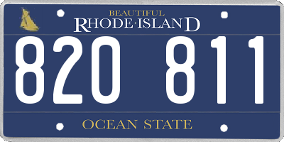 RI license plate 820811