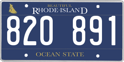 RI license plate 820891