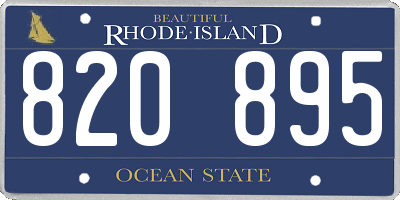 RI license plate 820895
