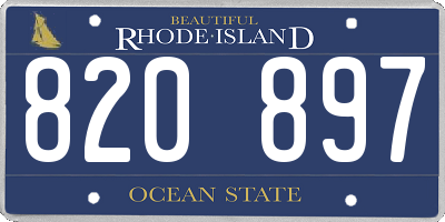 RI license plate 820897
