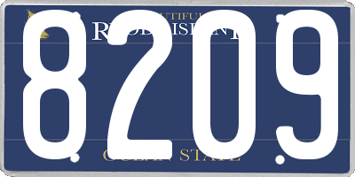 RI license plate 8209