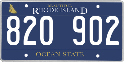 RI license plate 820902