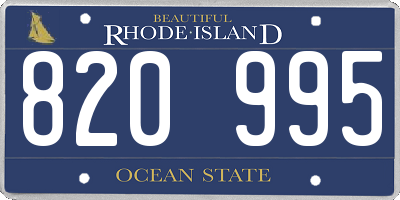 RI license plate 820995