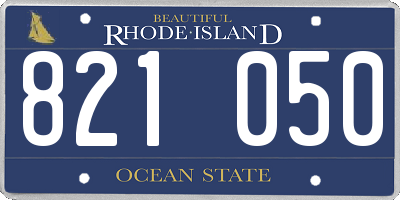 RI license plate 821050