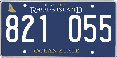 RI license plate 821055