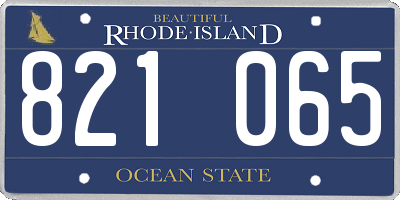 RI license plate 821065
