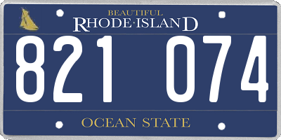 RI license plate 821074