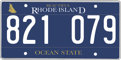 RI license plate 821079