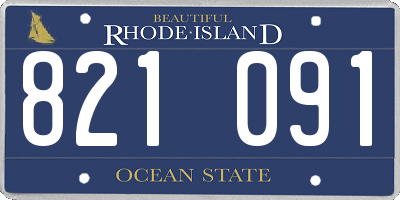 RI license plate 821091
