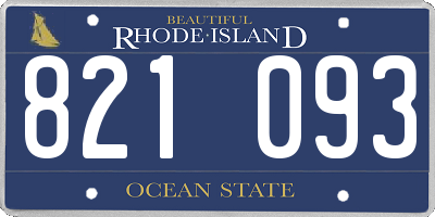 RI license plate 821093