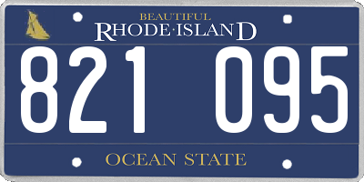 RI license plate 821095