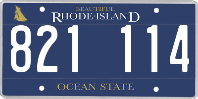 RI license plate 821114