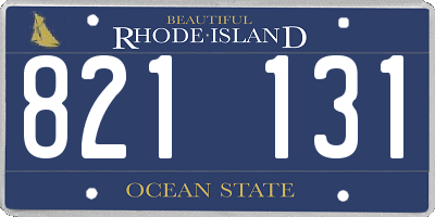RI license plate 821131