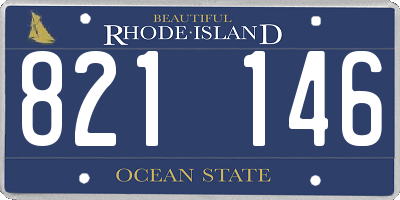 RI license plate 821146