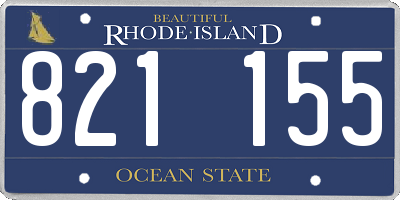 RI license plate 821155