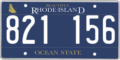 RI license plate 821156