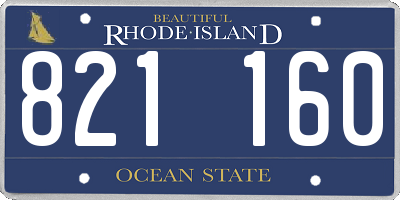 RI license plate 821160