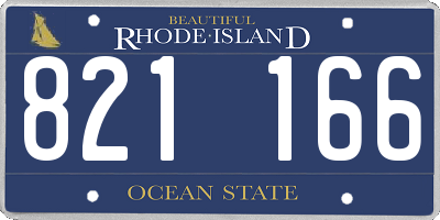 RI license plate 821166