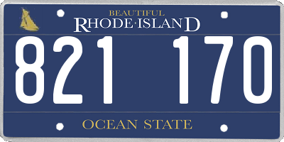 RI license plate 821170