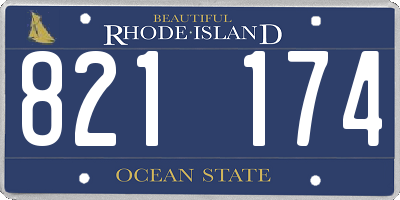 RI license plate 821174