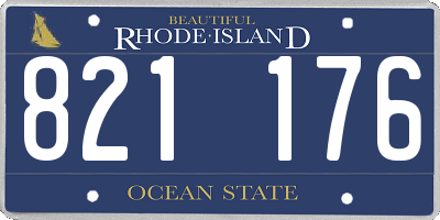 RI license plate 821176
