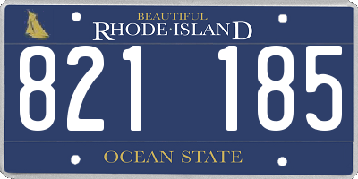 RI license plate 821185