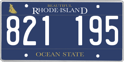 RI license plate 821195