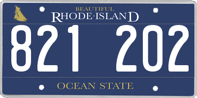 RI license plate 821202