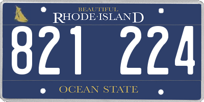 RI license plate 821224
