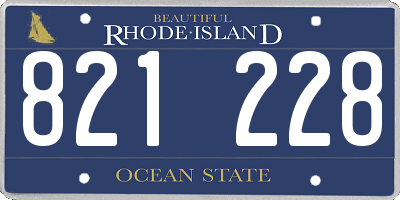 RI license plate 821228