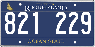 RI license plate 821229
