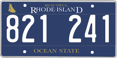 RI license plate 821241