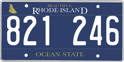 RI license plate 821246