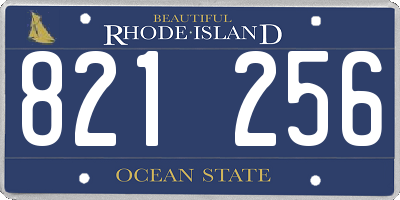 RI license plate 821256