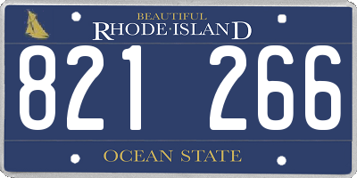 RI license plate 821266