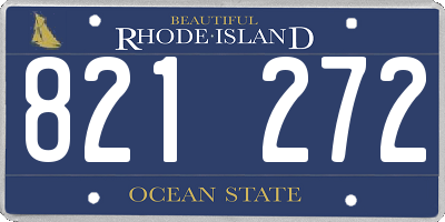 RI license plate 821272