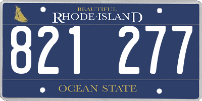 RI license plate 821277