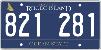 RI license plate 821281