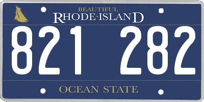 RI license plate 821282
